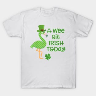 Flamingo Shamrock Patrick Day T-Shirt